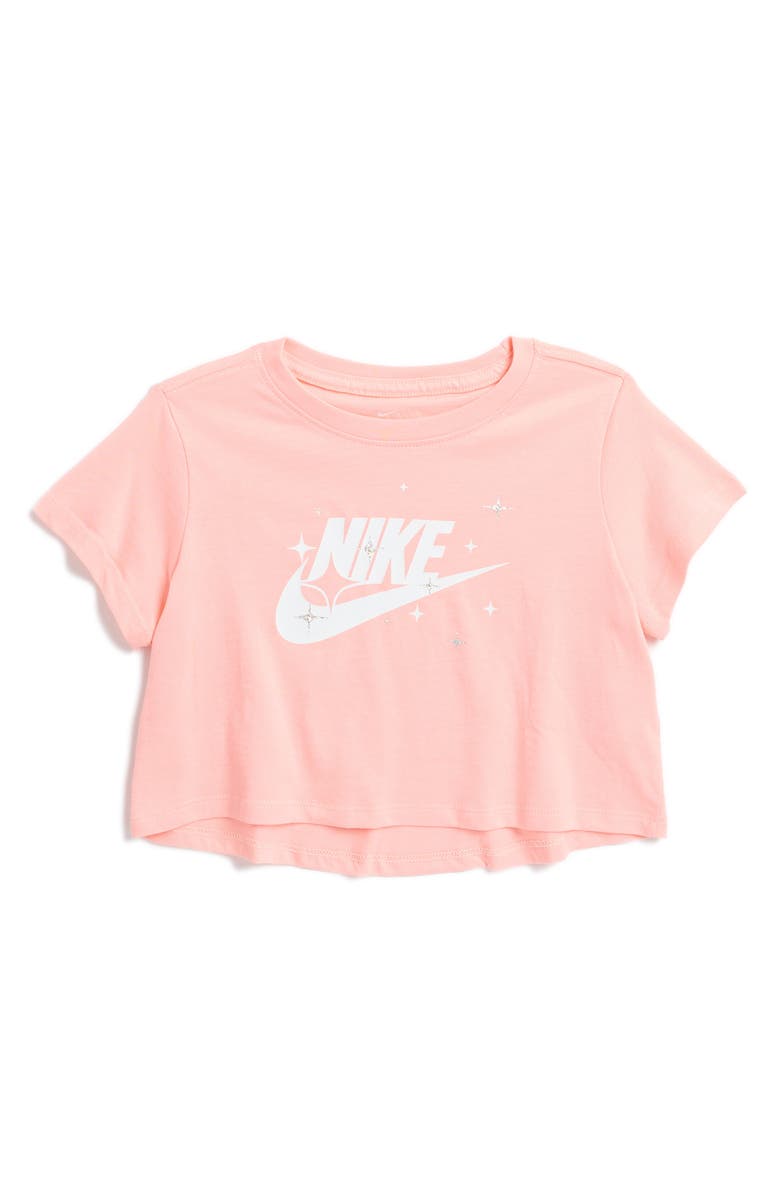 Nike Kids' Sportswear Starry Night Crop Graphic T-Shirt, Main, color, 