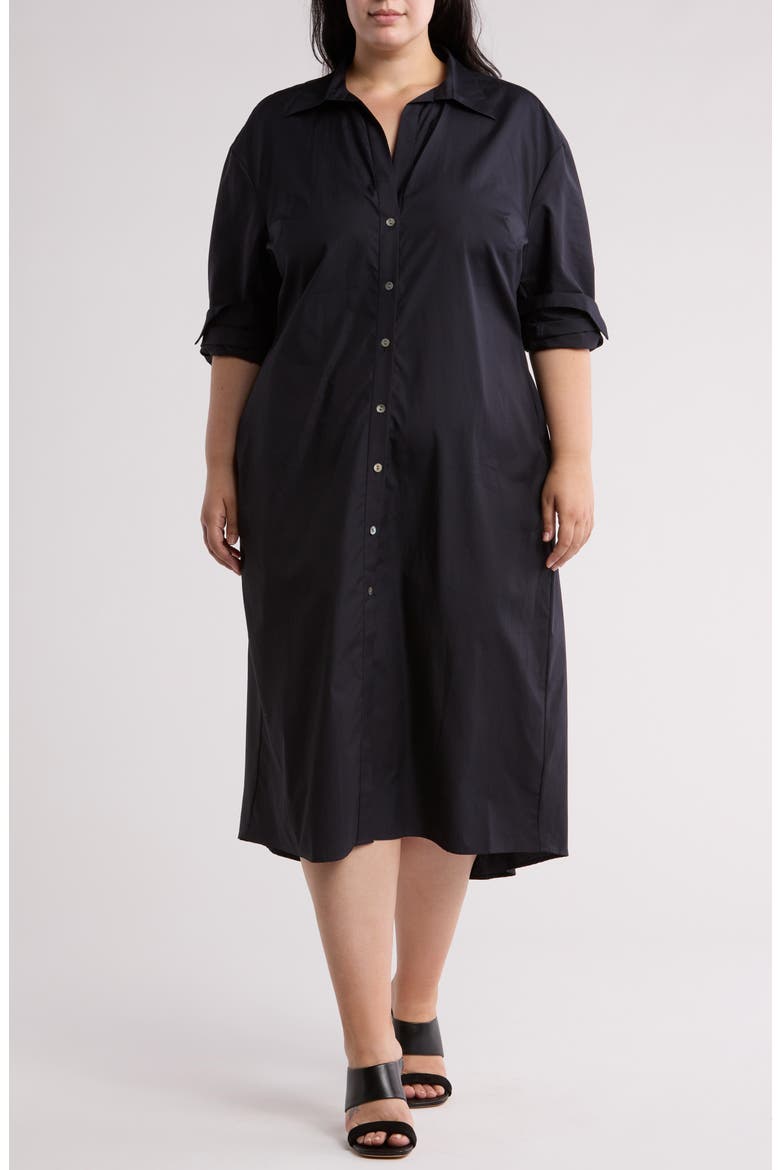 Long Sleeve Fitted Shirtdress, Main, color, COASTAL