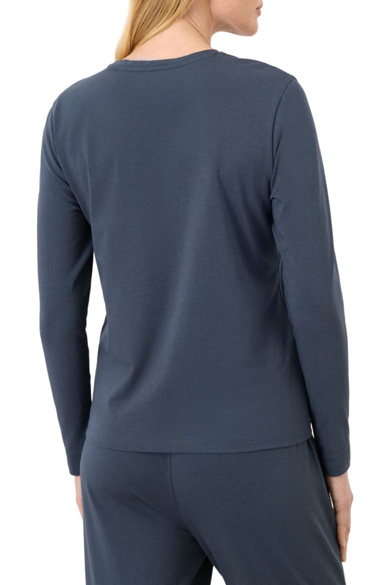 Luxe Essential Crewneck Long Sleeve Tee Made With Organic Cotton, Alternate, color, Steel Blue