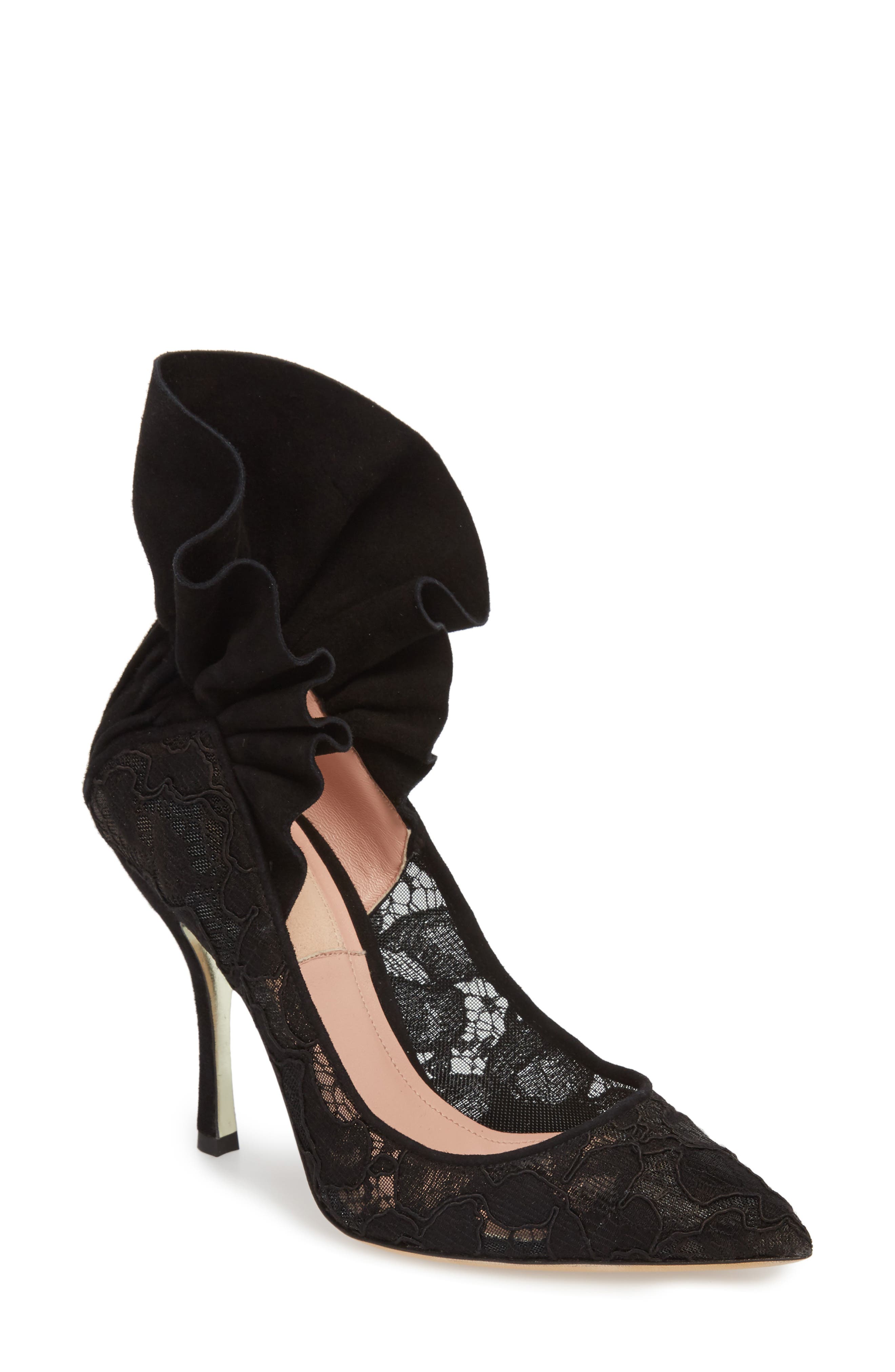 Dahlia Selva Frills for All Pointy Toe Pump, Main, color, 