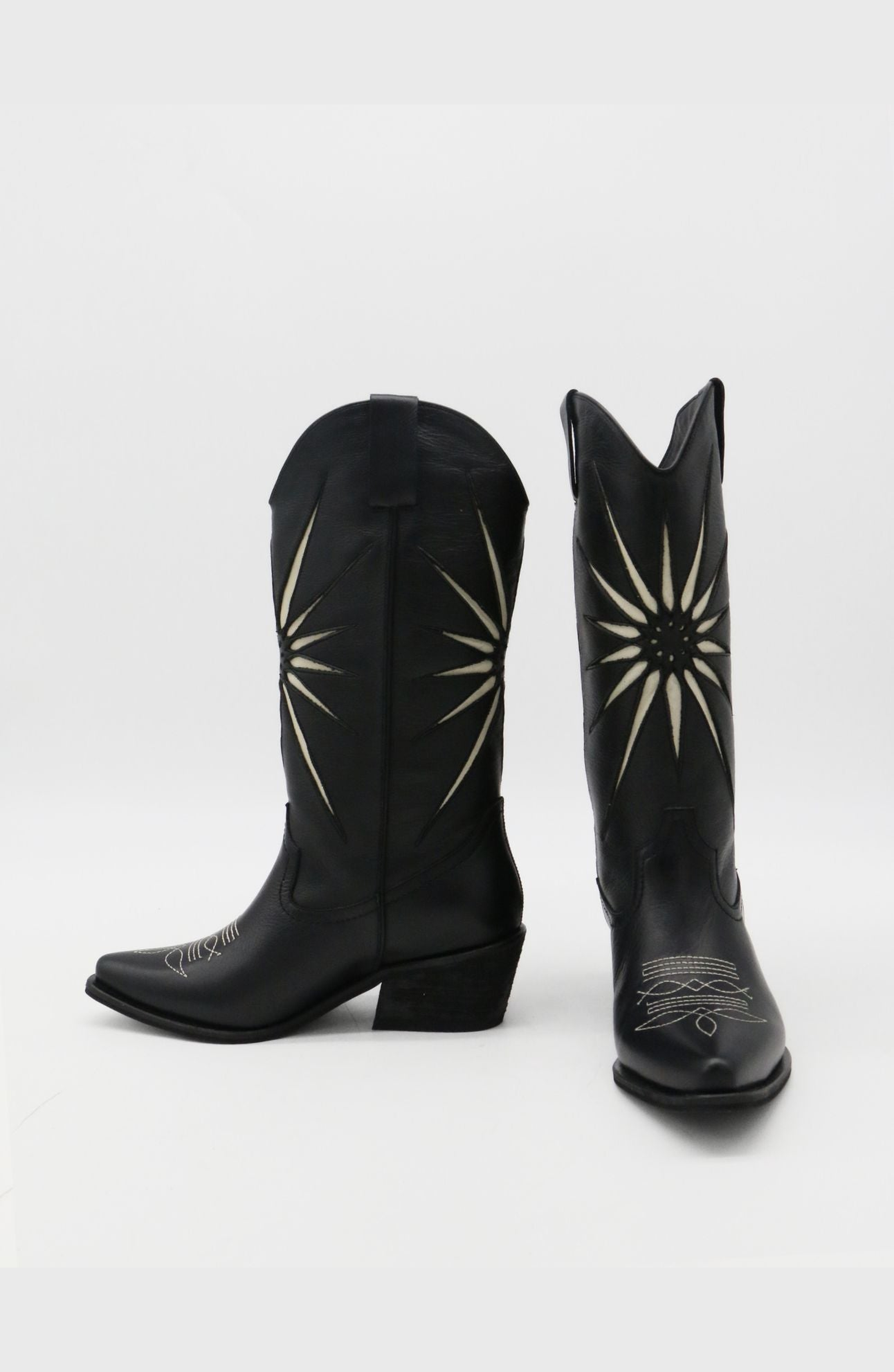 STIVALI NEW YORK Moonrise Cowboy Boots, Alternate, color, Black