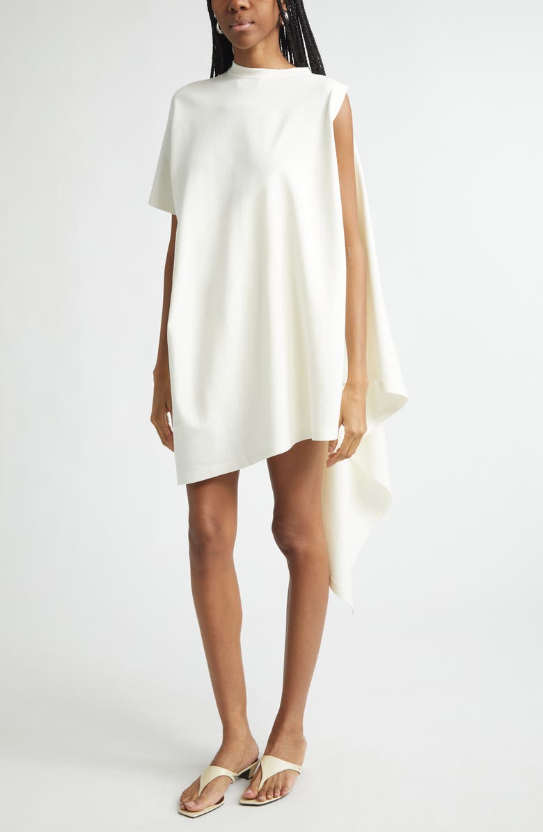 Coperni Zero Waste Asymmetric Shift Dress, Alternate, color, White Wht