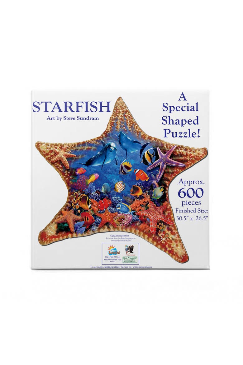 Starfish 600 piece Jigsaw Puzzle for Adults Special Shape, Alternate, color, Multicolor