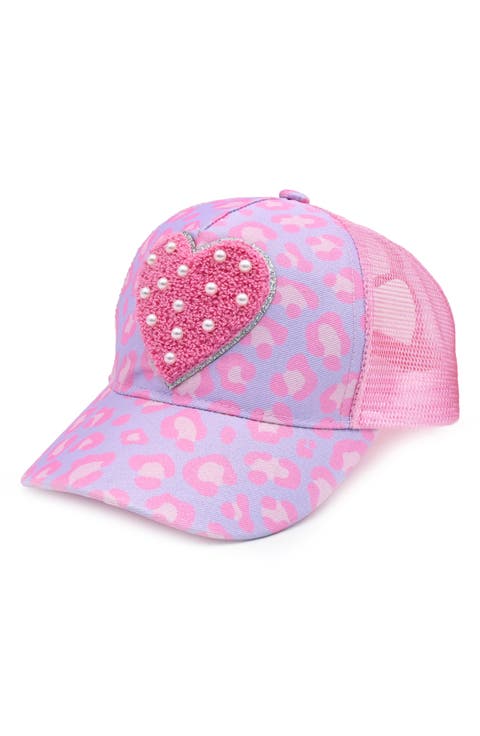 Kids' Floral Heart Trucker Hat