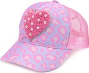 OMG Accessories Kids' Floral Heart Trucker Hat