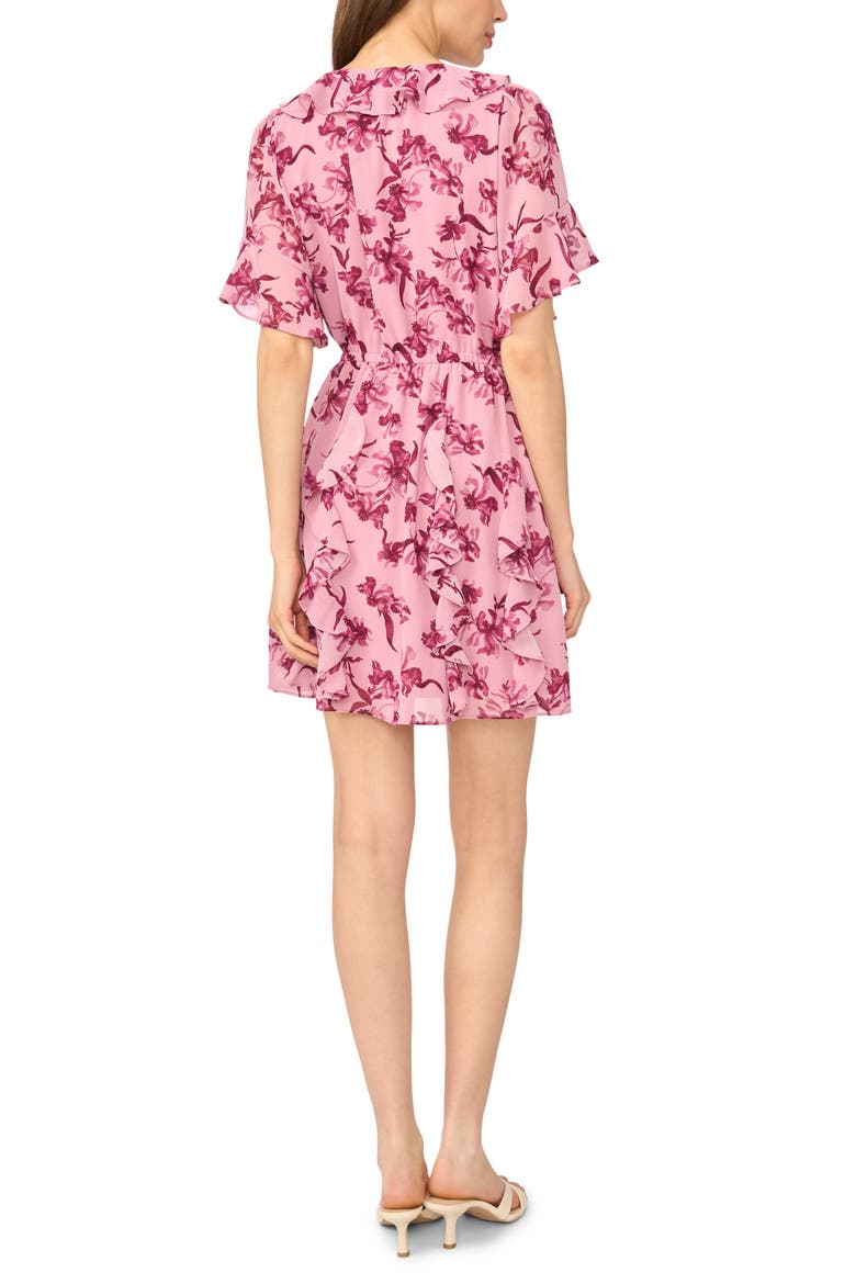 Waterfall Ruffle Minidress, Alternate, color, CAMEO BLUSH