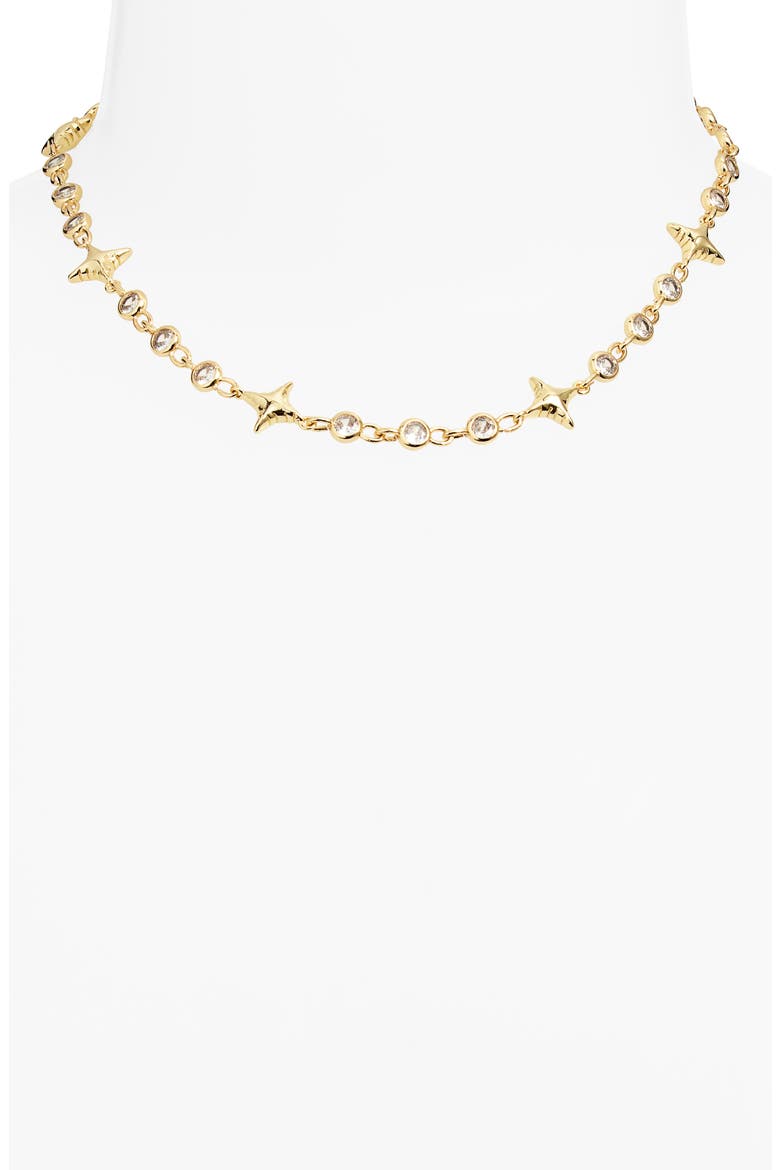 Star Power Choker Necklace, Main, color, GOLD