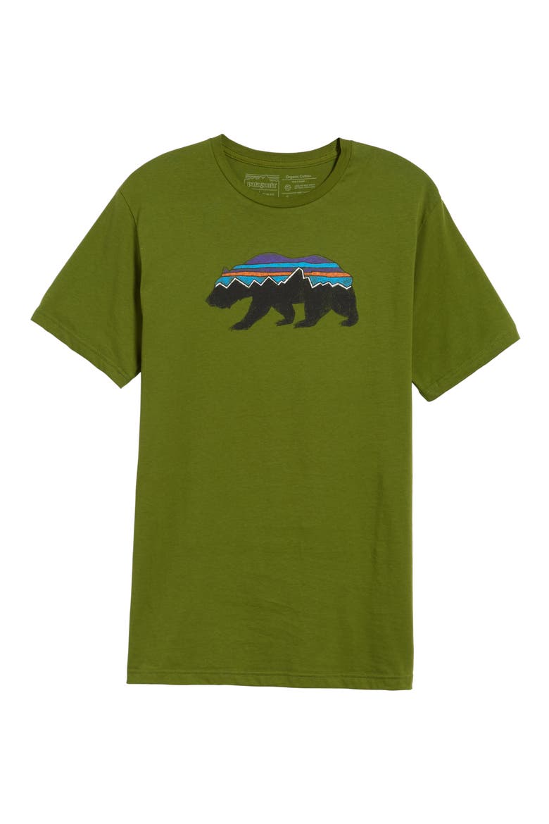 Fitz Roy Bear Organic Cotton Crewneck T-Shirt, Alternate, color, SPROUTED GREEN