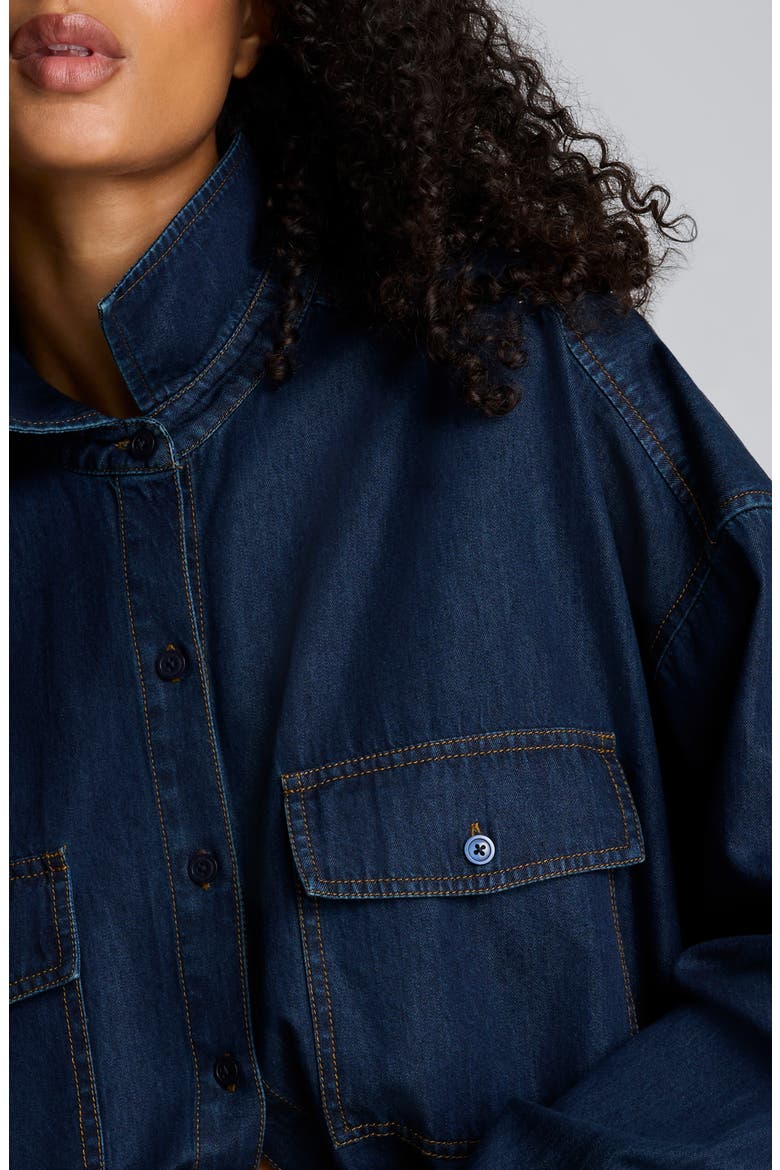 Oversize Denim Shirt, Alternate, color, OCEAN RINSE WASH