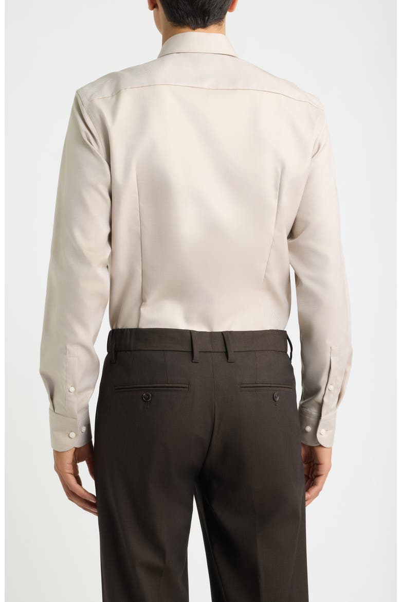 Hank Slim Fit Long Sleeve Cotton Shirt, Alternate, color, MEDIUM BEIGE