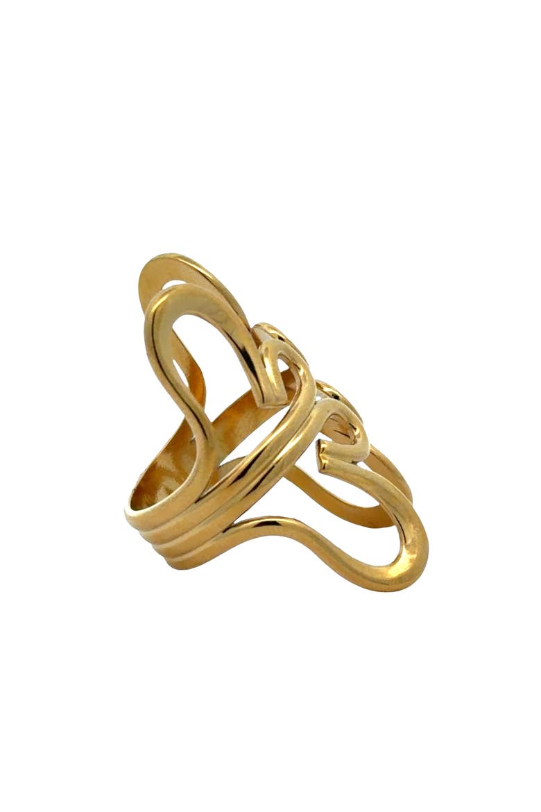 Open Butterfly Ring, Alternate, color, Yellow