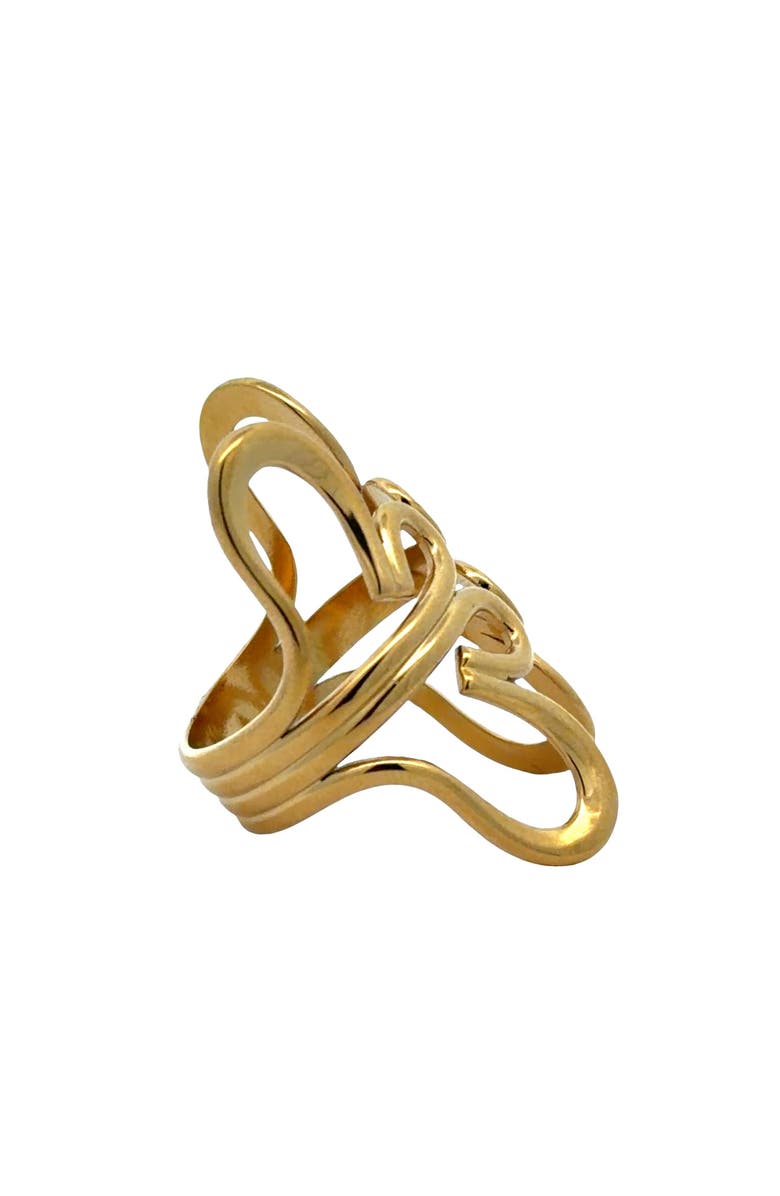 Gemini Jewelry Open Butterfly Ring, Alternate, color, Yellow