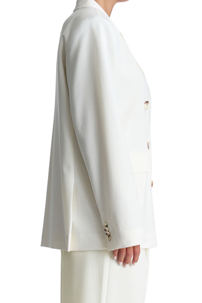 Double Breasted Oversize Blazer, Alternate, color, WHITE