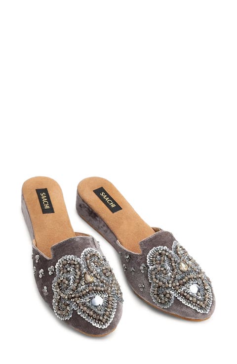 Embellished Velvet Mule (Women)