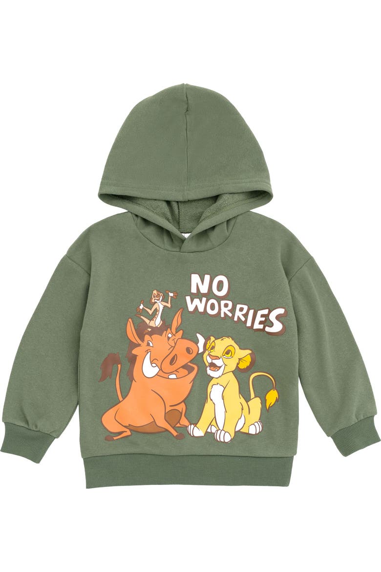 Lion King Fleece 2-Piece Hoodie and Pants Set, Alternate, color, Lion King Olive Green