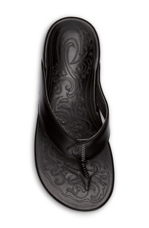 Olukai Mekila Flip Flop In Black