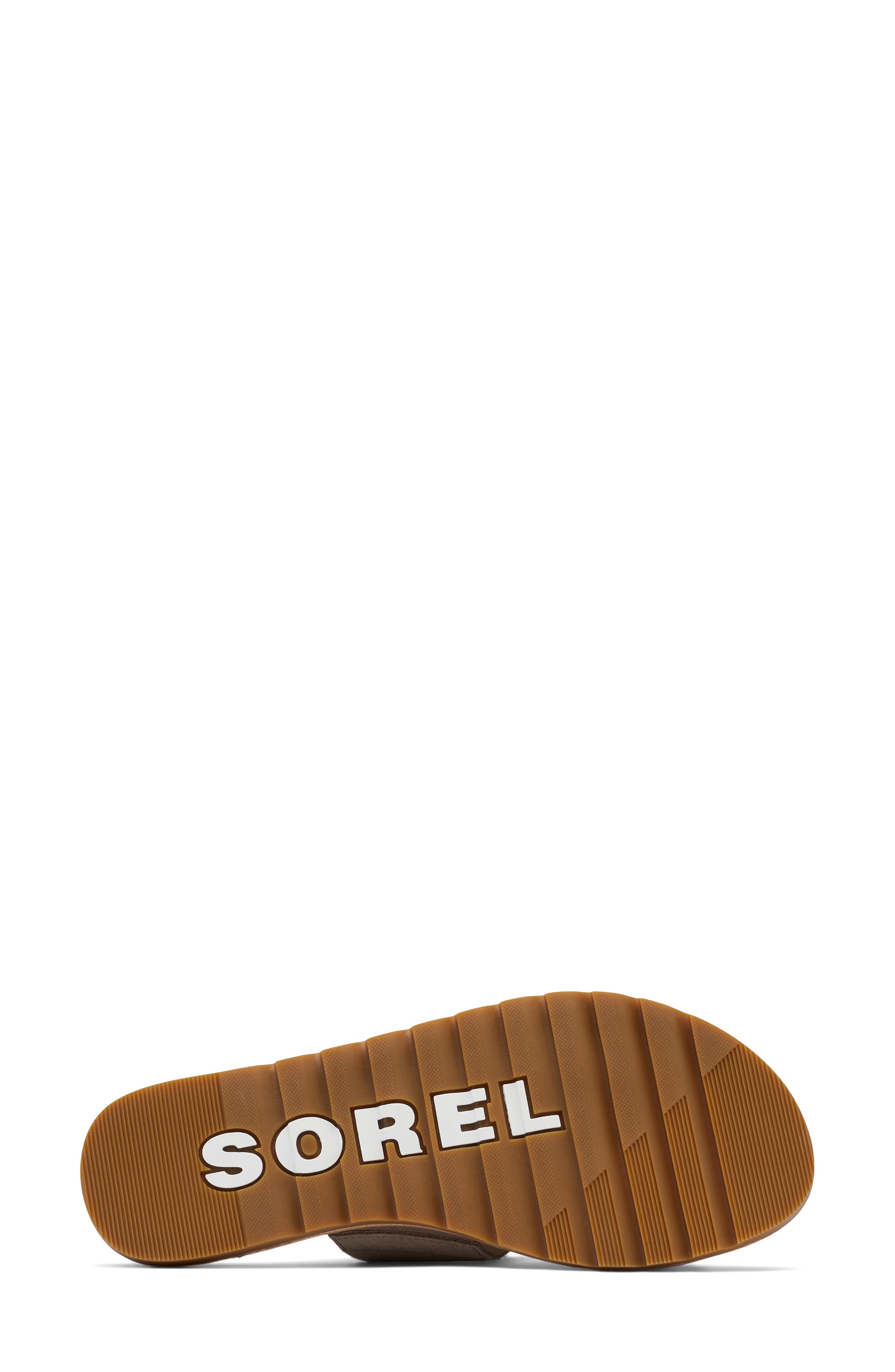 Ella II Slide Sandal, Alternate, color, ASH BROWN/ WHITE
