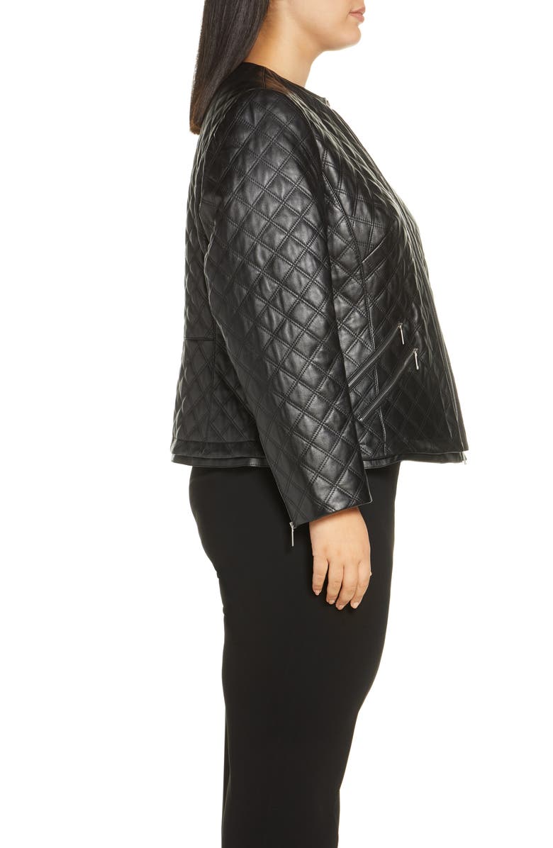 Lafayette 148 New York Tanner Quilted Leather Jacket, Alternate, color, 