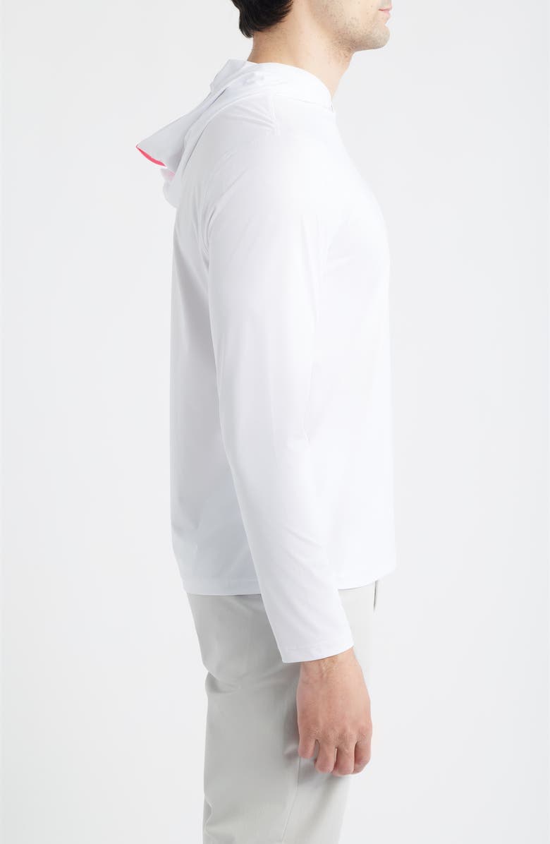 G/FORE Mélange Ice Stretch Nylon Hoodie, Alternate, color, Snow Melange