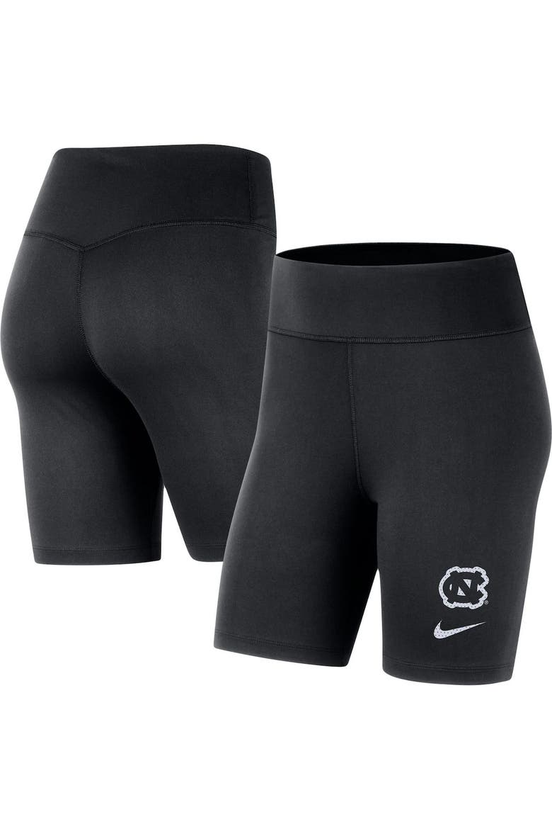 Women's Nike Black North Carolina Tar Heels Performance Biker Shorts, Main, color, Black