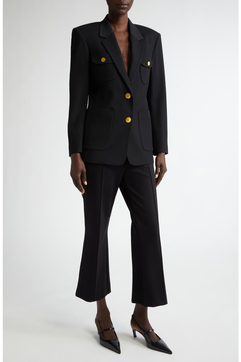 Stretch Twill Blazer, Alternate, color, BLACK