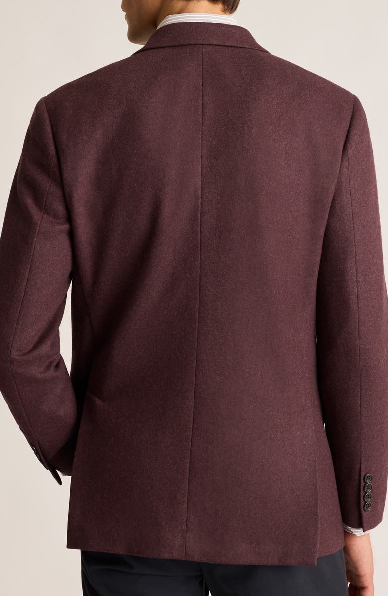 Bonobos Jetsetter Slim Fit Heathered Burgundy Knit Wool Blend Sport Coat, Alternate, color, Burgundy