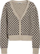 Max Mara Mastro Crystal Embellished Wool Blend Cardigan