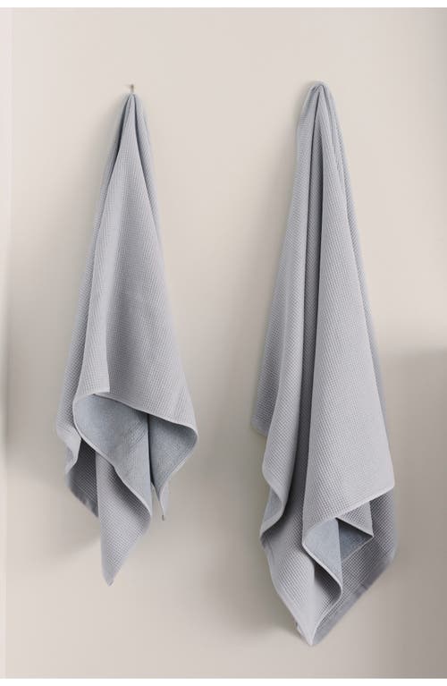 Cozy Earth Waffle Bath Towel In Gray