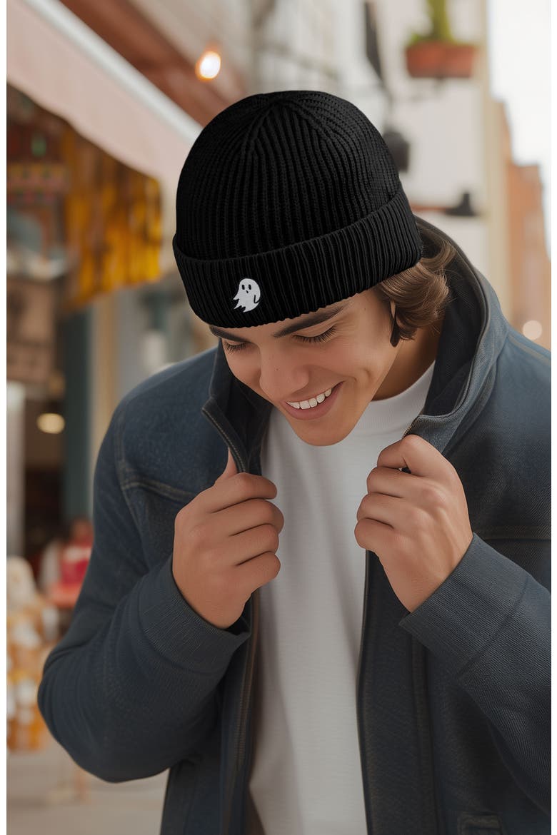 Ghost Fishermans Beanie Knit Watch Cap, Alternate, color, Black