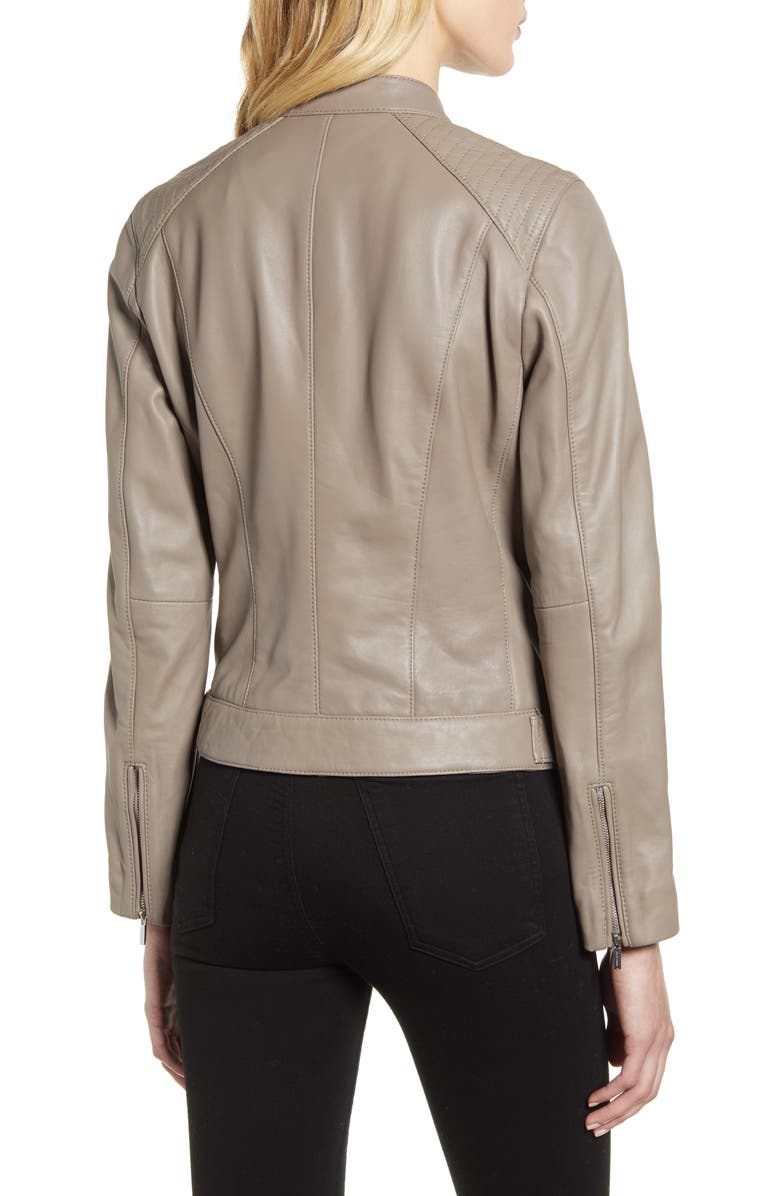 Cole Haan Signature Cole Haan Leather Moto Jacket, Alternate, color, 