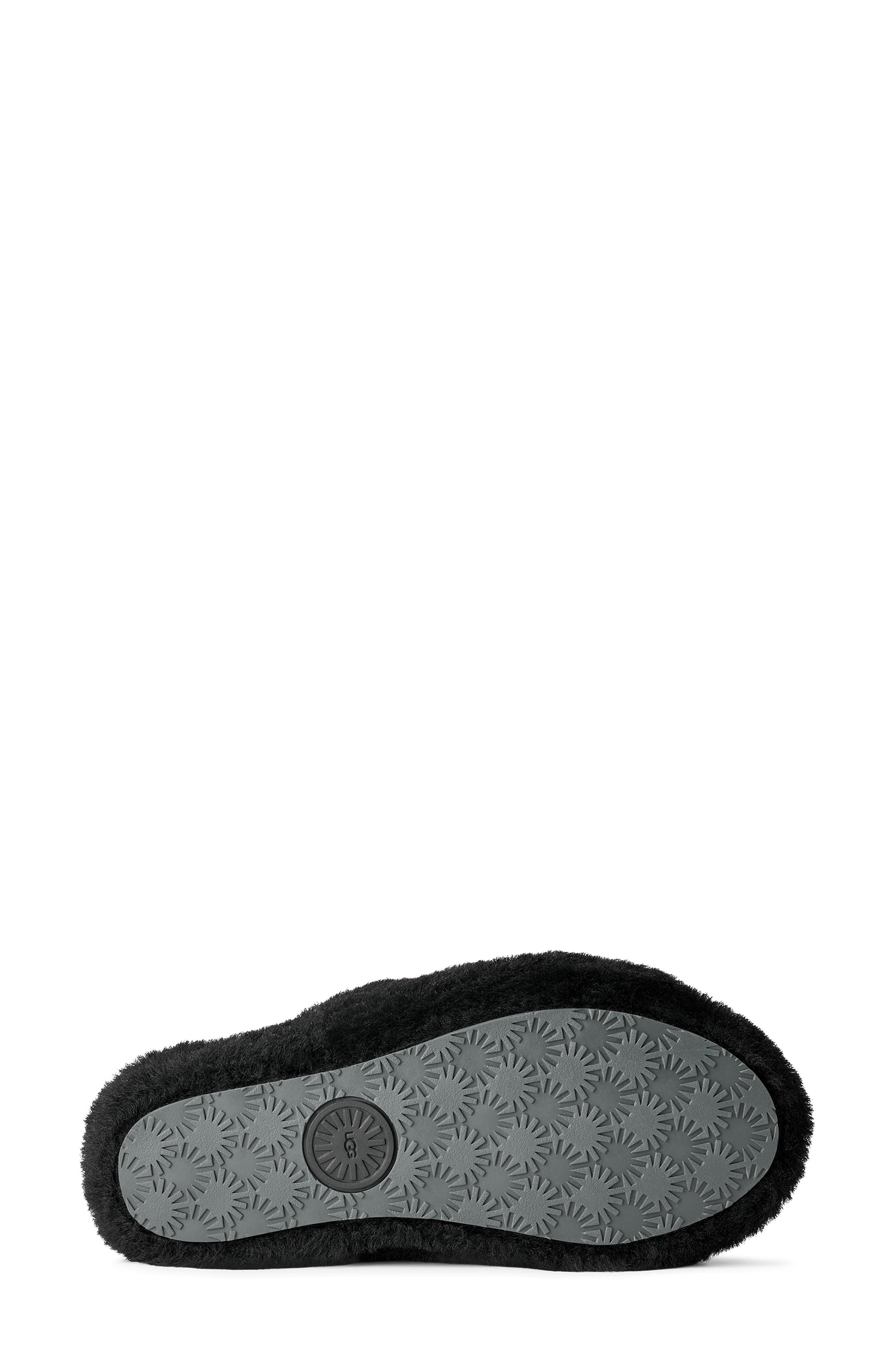 UGG<sup>®</sup> Fluff Yeah Faux Fur Slingback Sandal, Alternate, color, Black / Dark Shadow