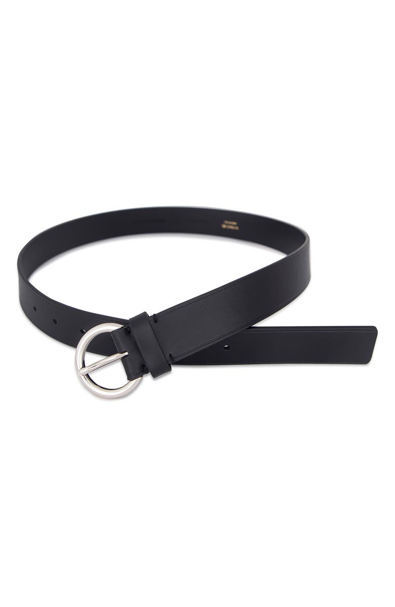 Vince Flat Ring Leather Belt, Alternate, color, 