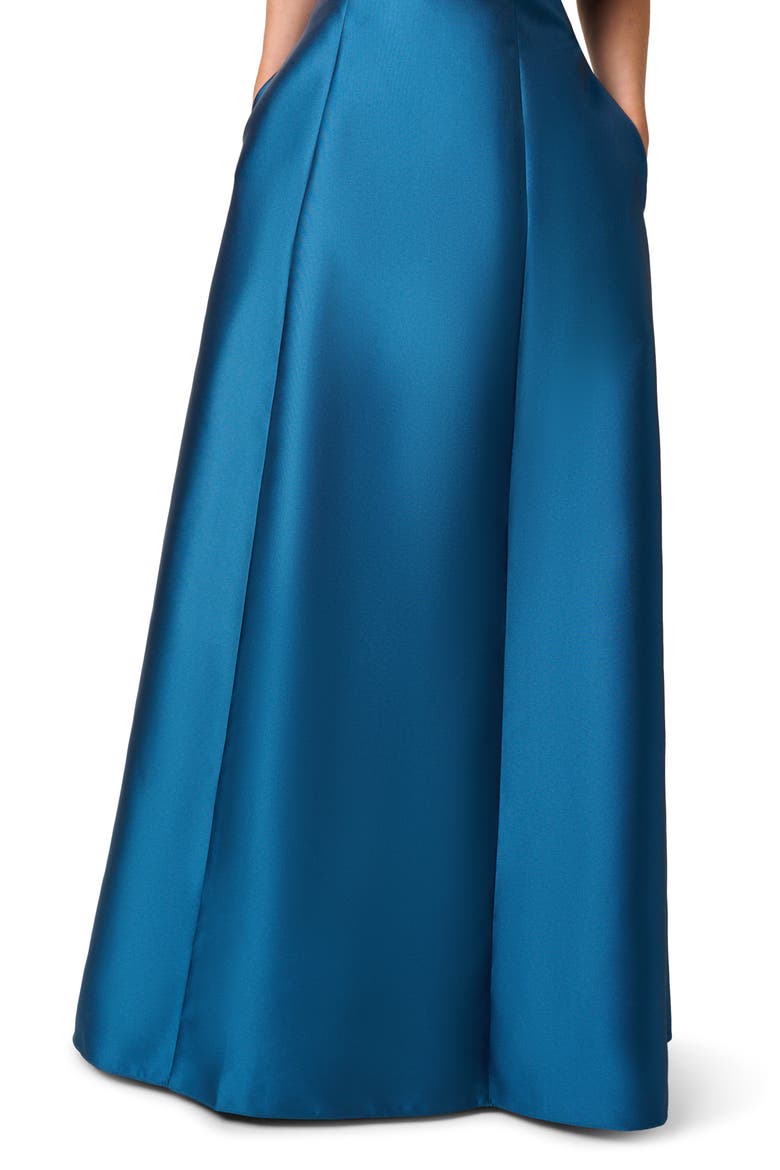 Off the Shoulder Mikado Gown, Alternate, color, TWILIGHT RIVER