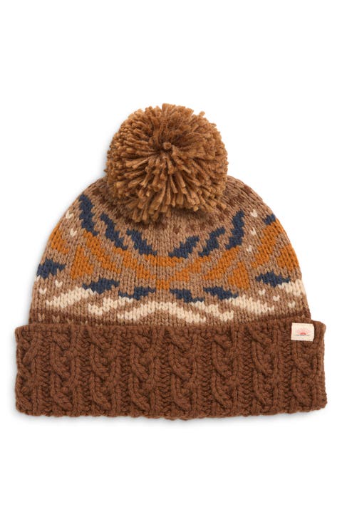 Mountain Fair Isle Pompom Beanie