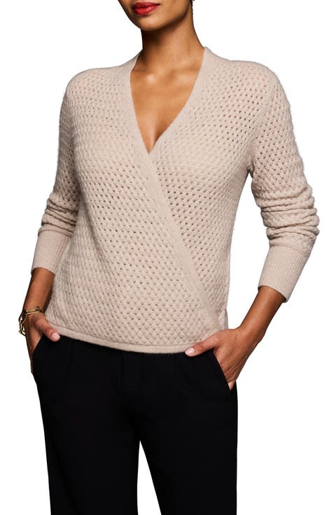 Pointelle Cashmere Blend Sweater