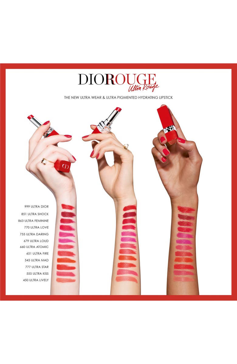 DIOR Rouge Dior Ultra Rouge Pigmented Hydra Lipstick, Alternate, color, 