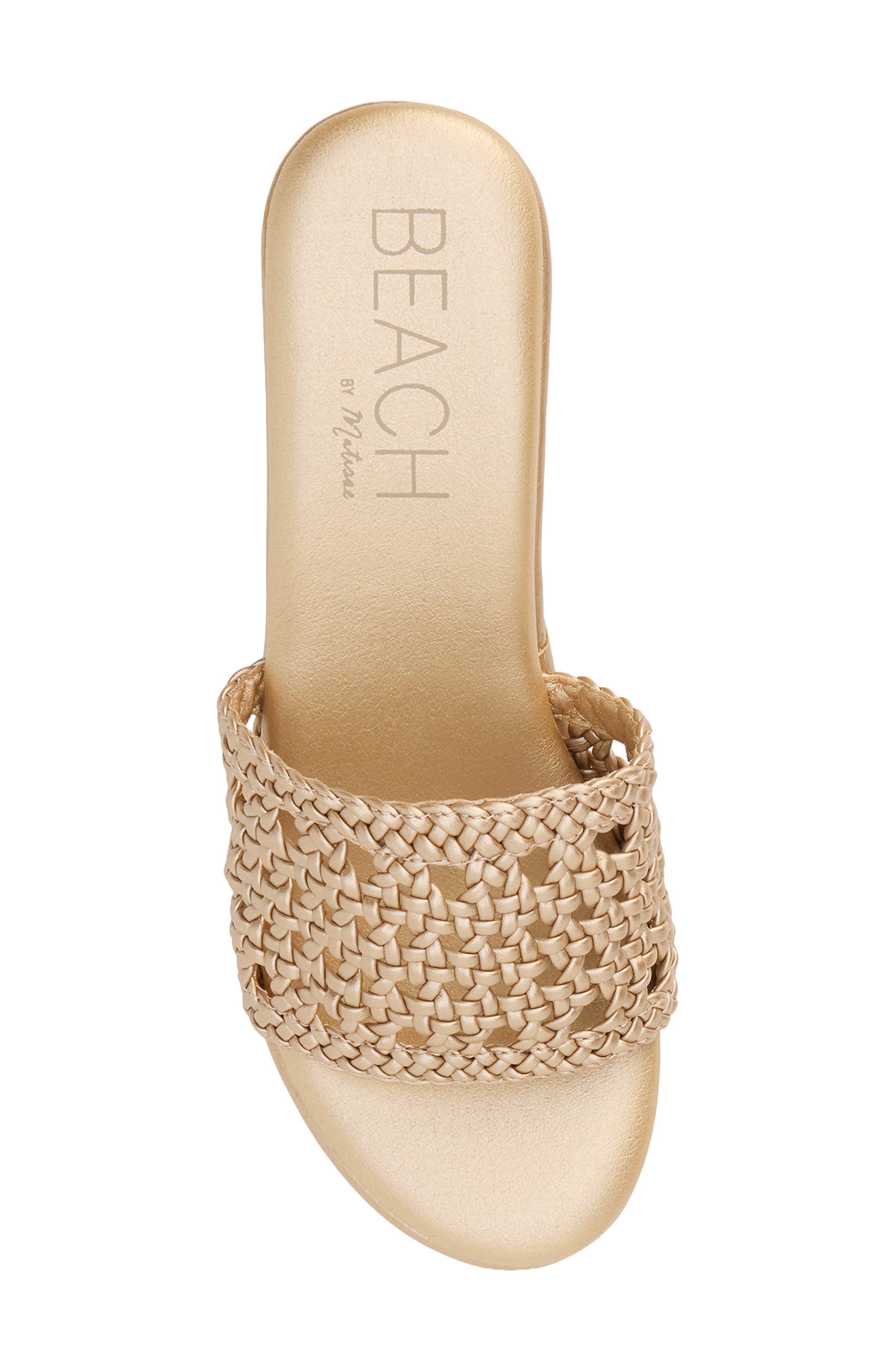 Coconuts by Matisse Beach by Matisse Cove Platform Slide Sandal, Alternate, color, Gold