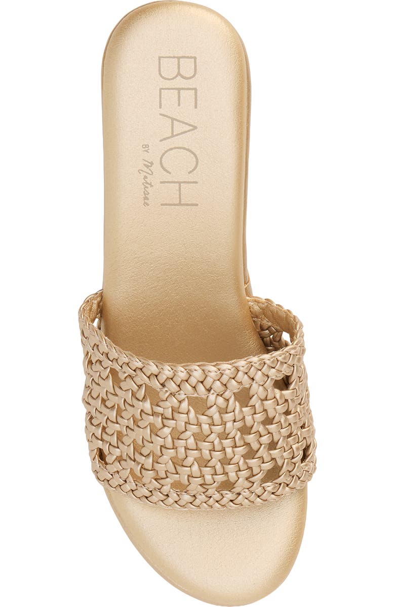 Coconuts by Matisse Beach by Matisse Cove Platform Slide Sandal, Alternate, color, Gold