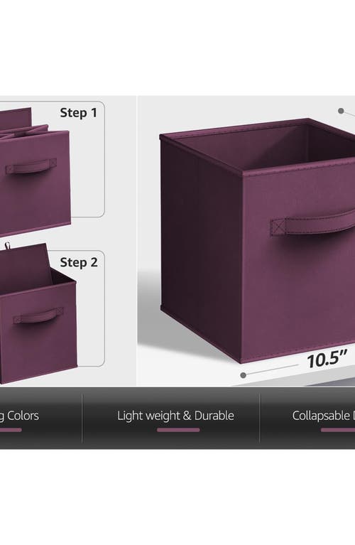 Sorbus Collapsible Storage Cube In Pastel Purple