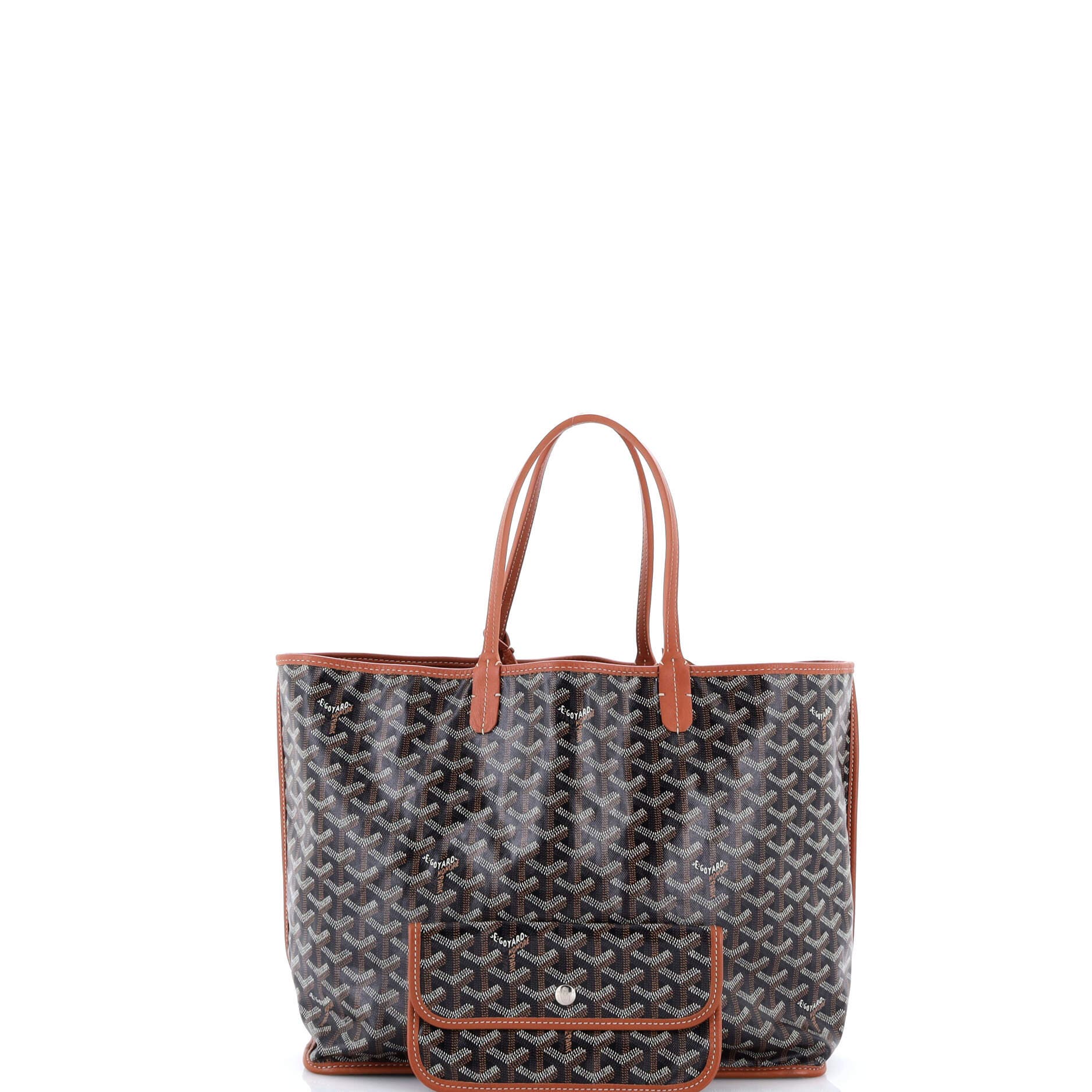 Pre-Owned Goyard Anjou Reversible Tote Coated Canvas PM, Alternate, color, Brown