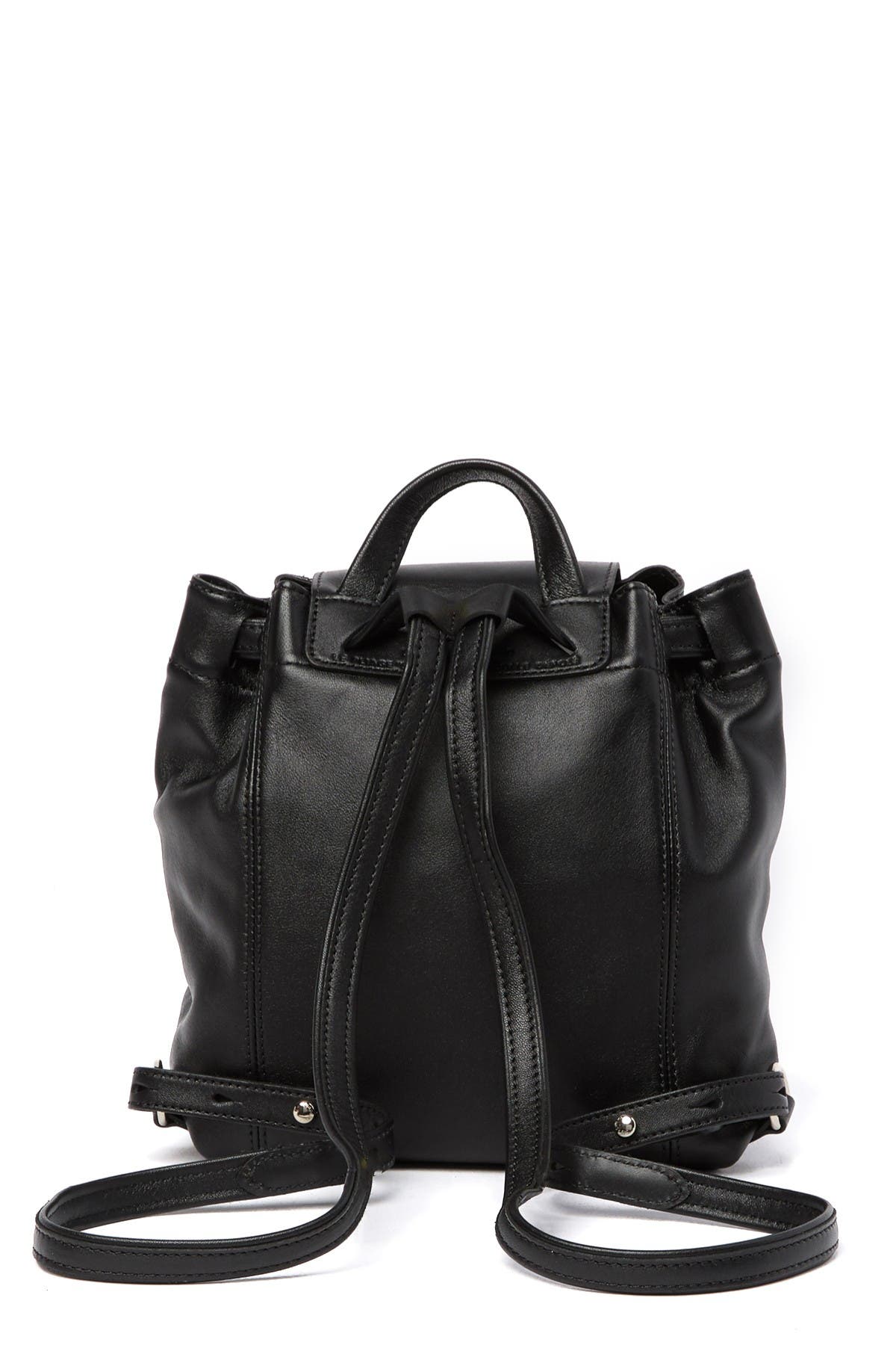 Longchamp Extra Small Le Pliage Cuir Backpack, Alternate, color, Black