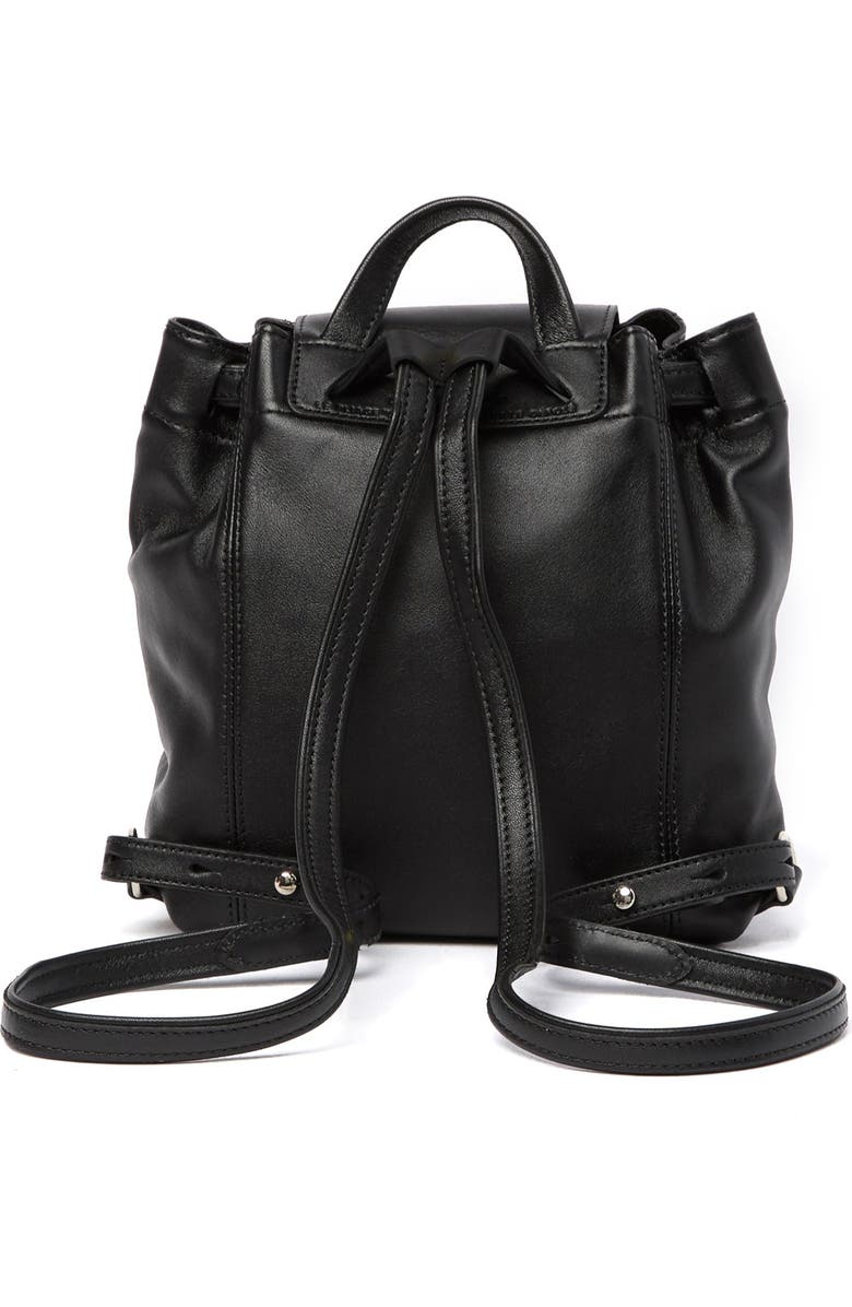 Longchamp Extra Small Le Pliage Cuir Backpack, Alternate, color, Black