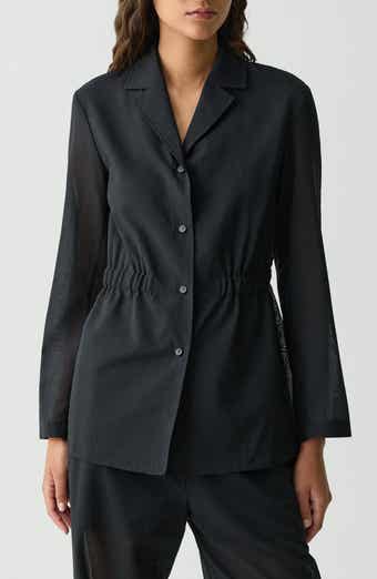 Theory Cinched Waist Wool Blend Jacket