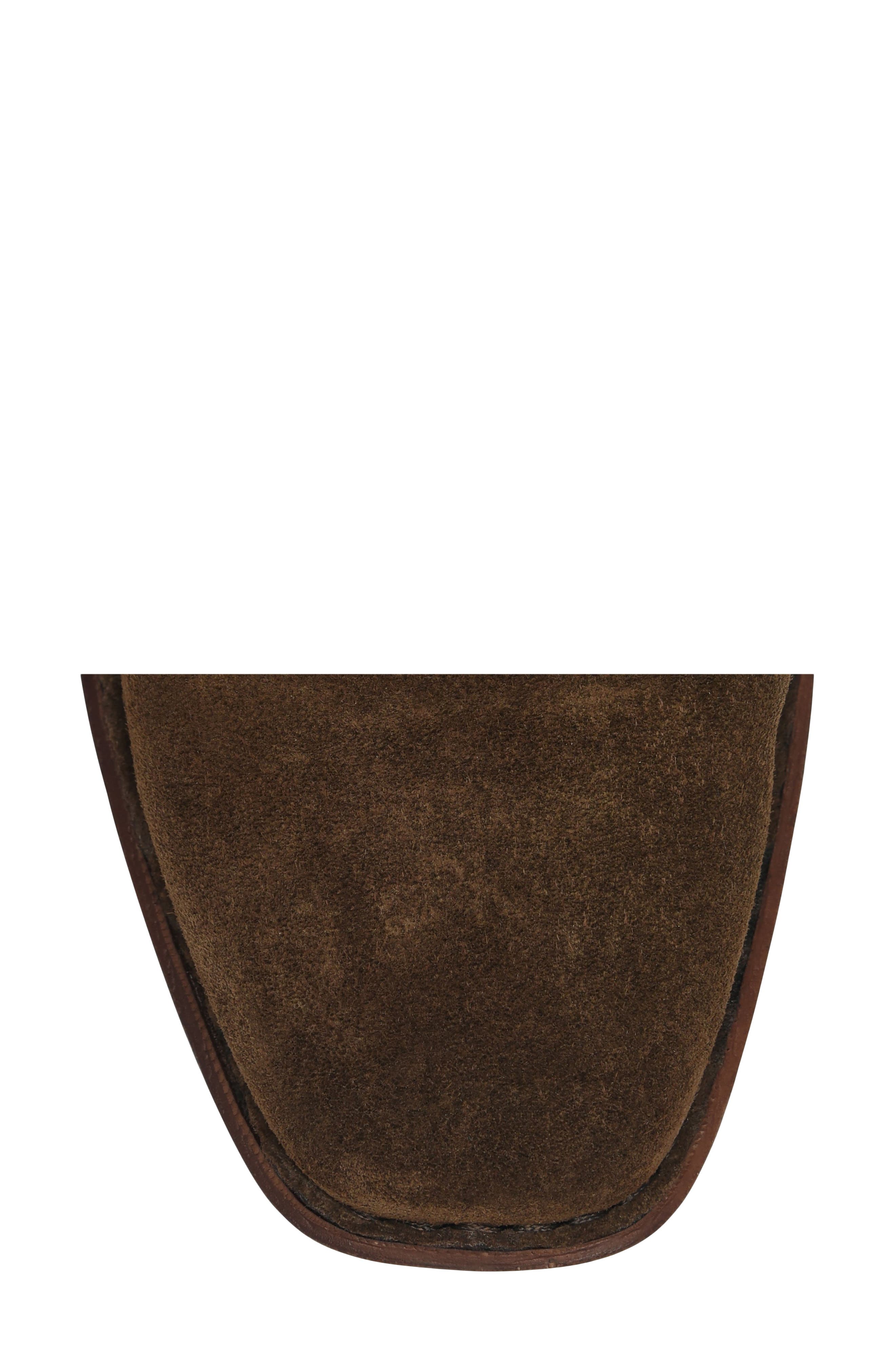 Hailey Leather Bootie, Alternate, color, CHOCOLATE SUEDE