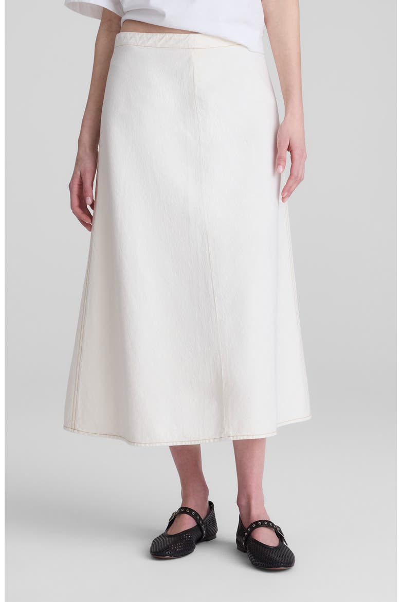 Bias Organic Cotton Midi Skirt, Main, color, VINTAGE CANVAS
