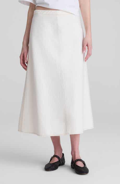 Bias Organic Cotton Midi Skirt