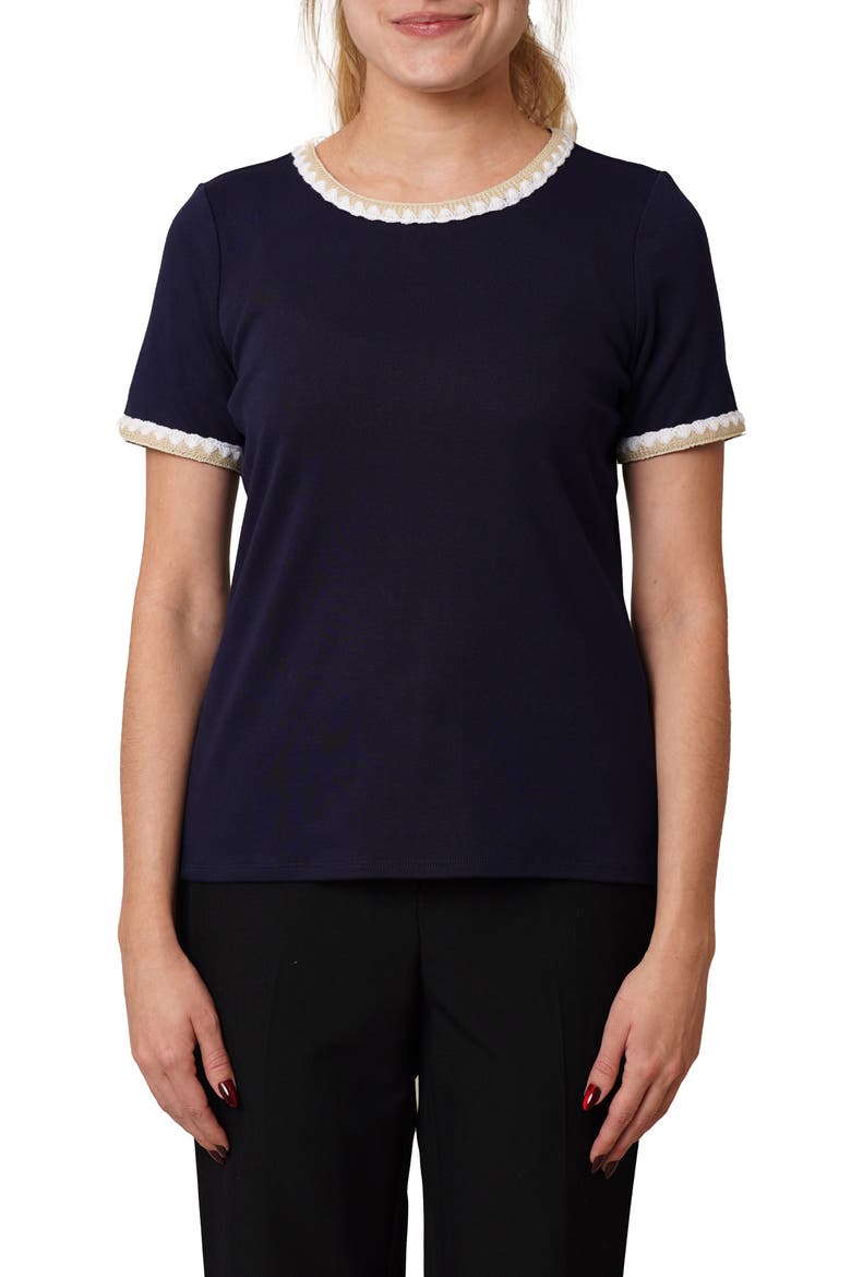Stitched Crewneck T-Shirt, Main, color, ECL/PLK/BN