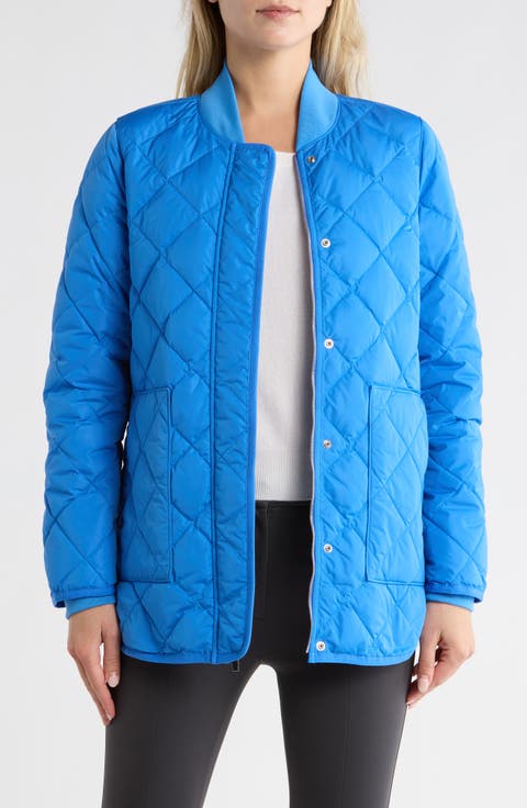 Lightweight Quilted Down Bomber Jacket