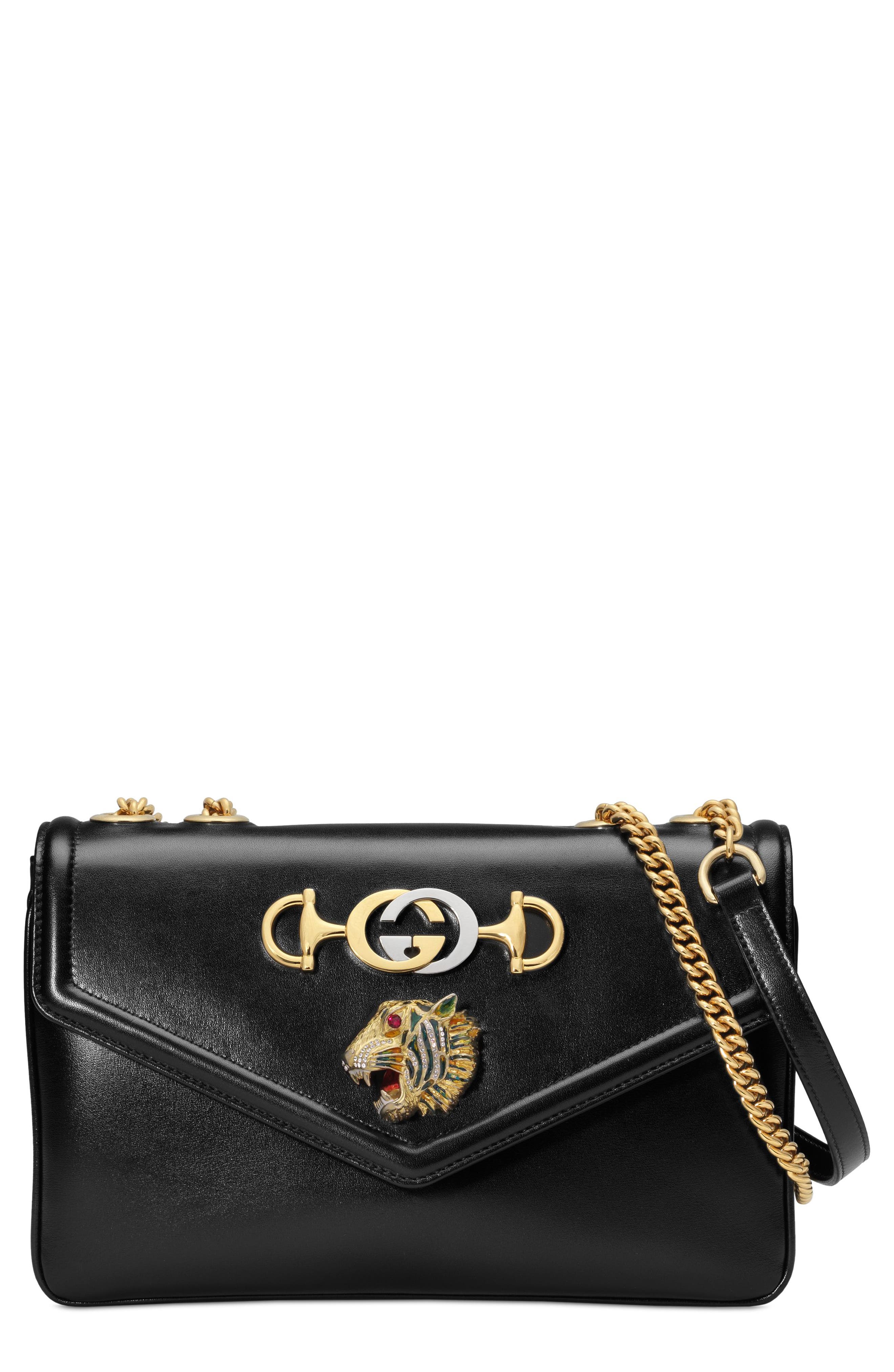 Gucci Medium Rajah Leather Shoulder Bag, Main, color, 