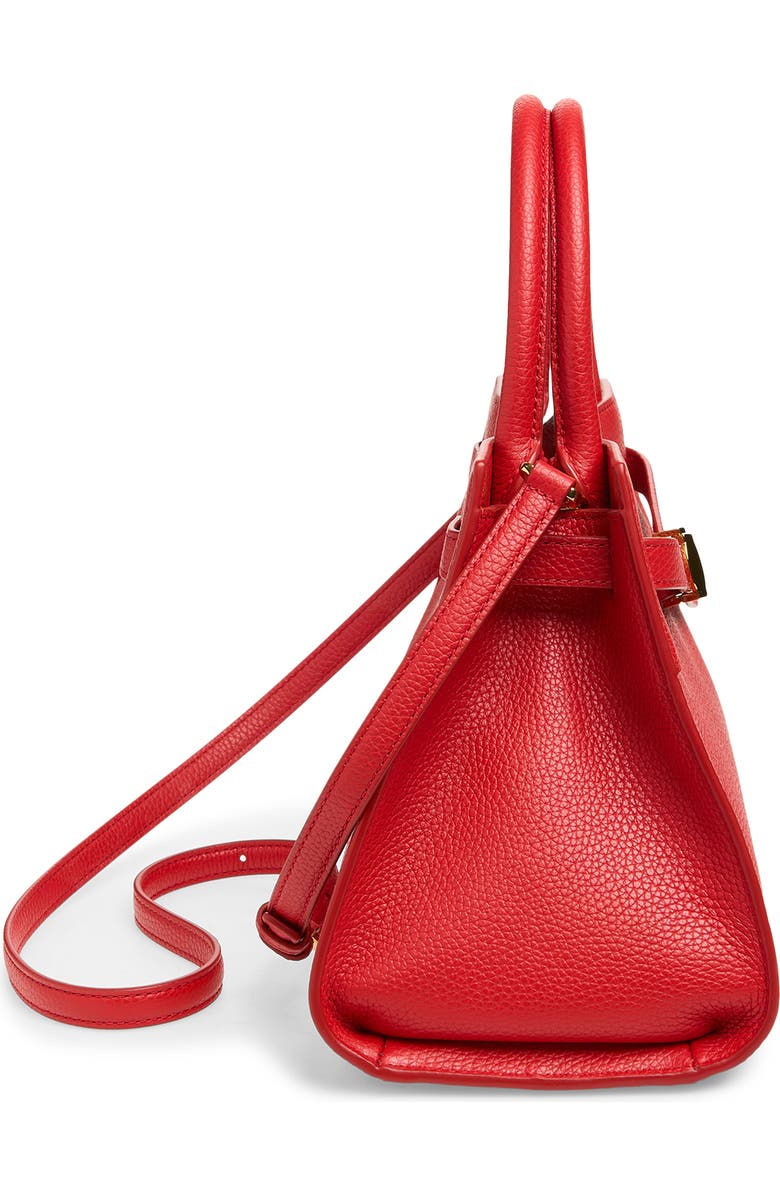 Veronica Beard Dash Leather Top Handle Bag, Alternate, color, Red